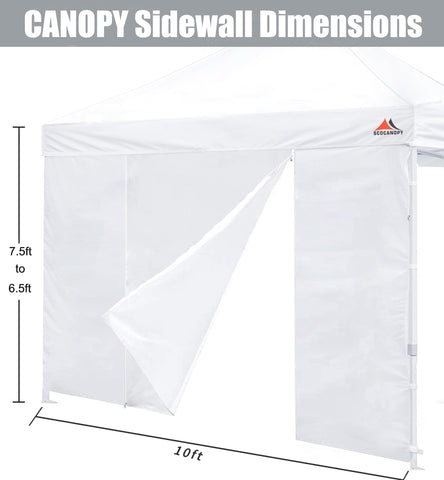SCOCANOPY white door showing rolling closure for privacy and weather protection.