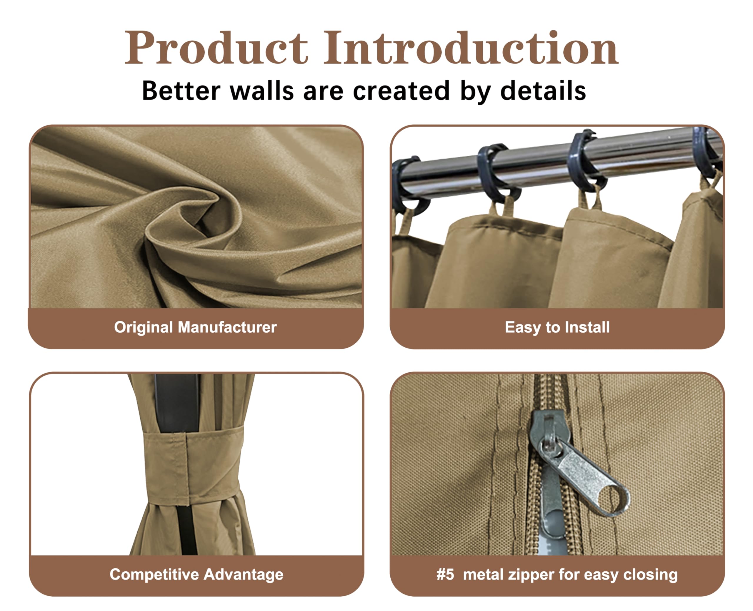 SCOCANOPY hanging rings included for easy sidewall attachment