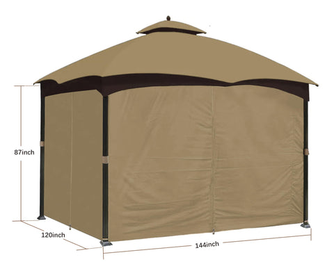 SCOCANOPY beige privacy sidewall for gazebo enhances seclusion while blocking wind