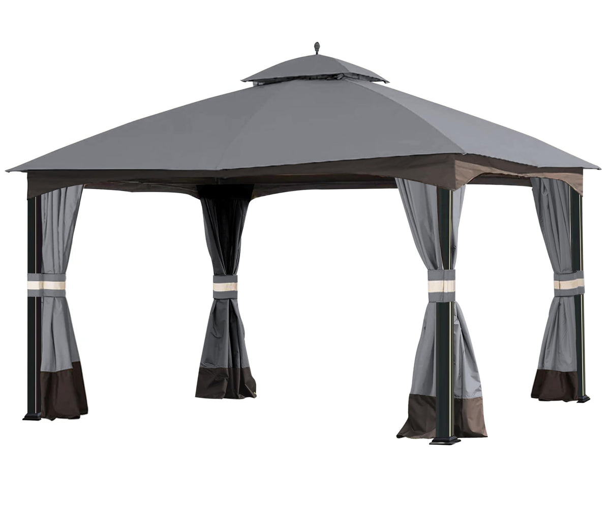 SCOCANOPY Massillon Biscayne top displayed as a replacement for a 10x12 gazebo