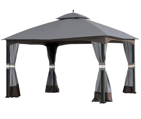 SCOCANOPY Massillon Biscayne top displayed as a replacement for a 10x12 gazebo