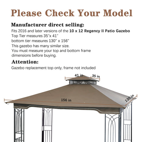 SCOCANOPY canopy side view of 10x12 Regency II, weather resistance