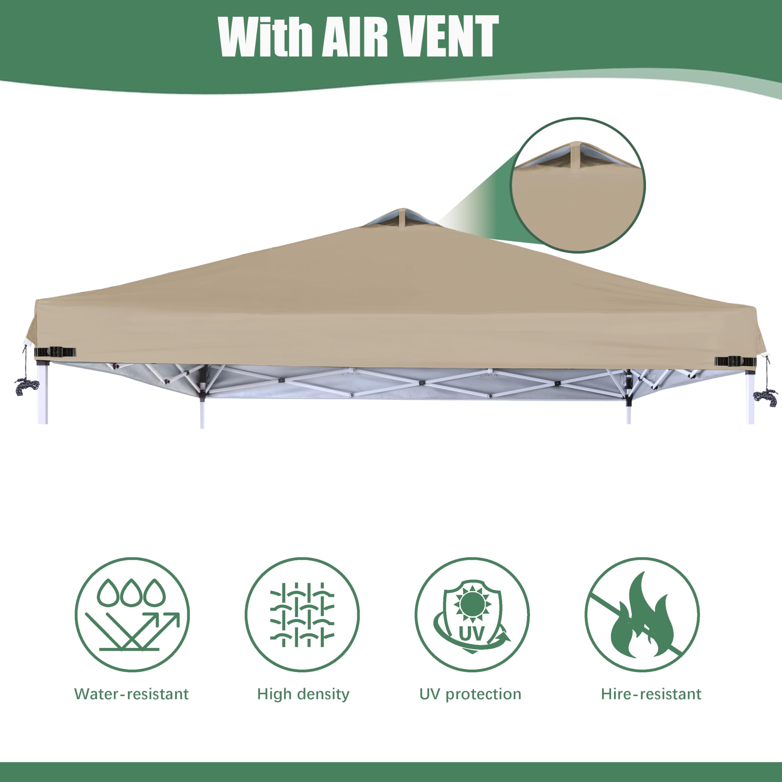 SCOCANOPY 400 denier fabric close-up showing durable, weather-ready material