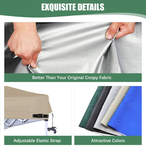 SCOCANOPY top with silver coating delivering UV protection and colorfast performance