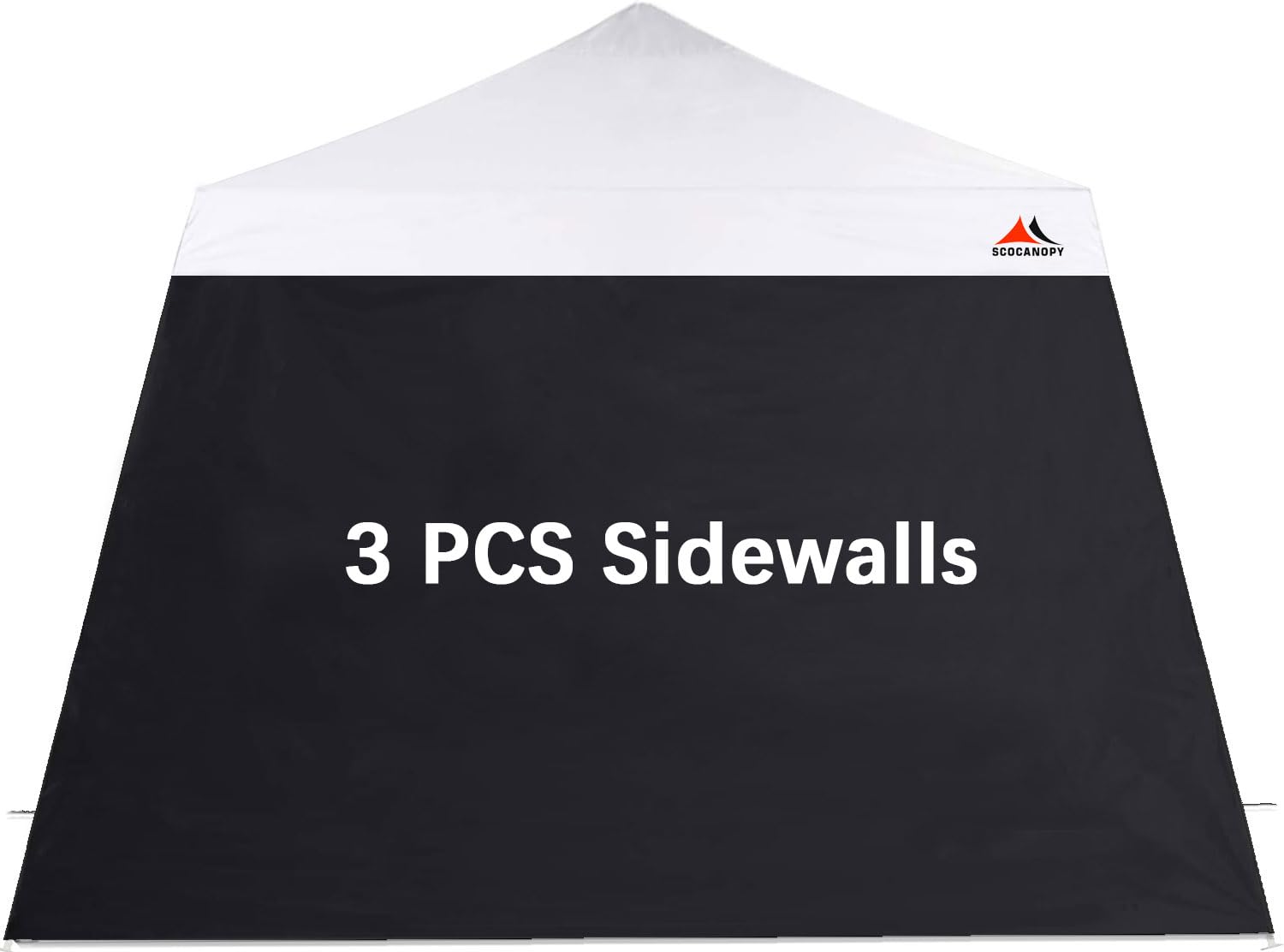 SCOCANOPY SideWall for 10x10 slant-leg canopy, front view showing full coverage