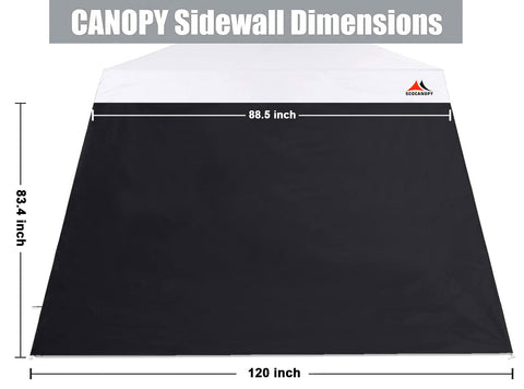 SCOCANOPY SideWall for 10x10 slant-leg canopy, side view