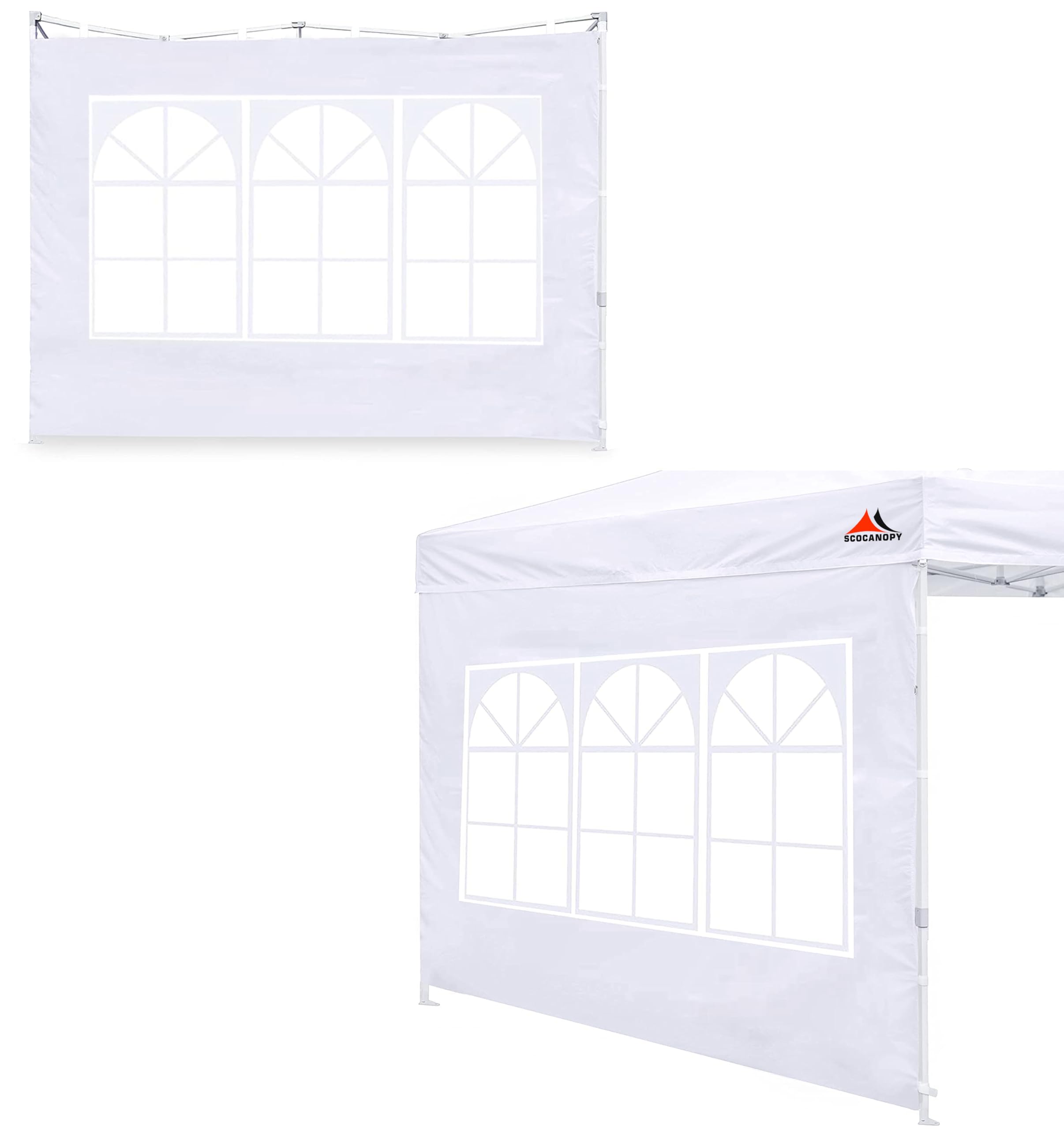 SCOCANOPY sidewall with window 86x120 inches for natural light and wind protection.
