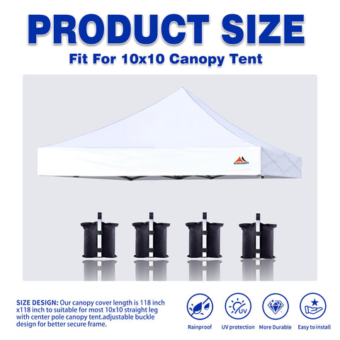 SCOCANOPY bonus weight bags included to stabilize the canopy during windy days