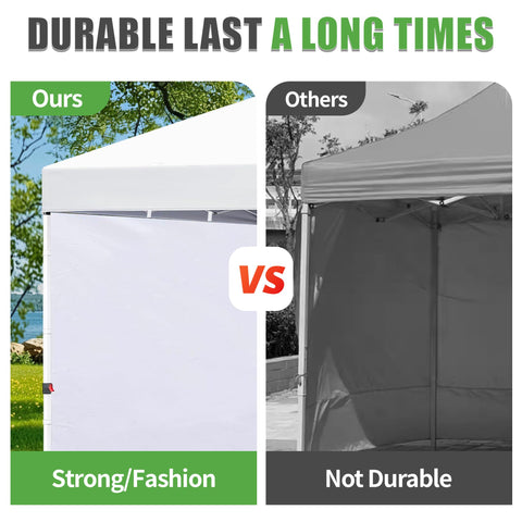 SCOMANAGE sidewall with Velcro straps for easy canopy attachment.
