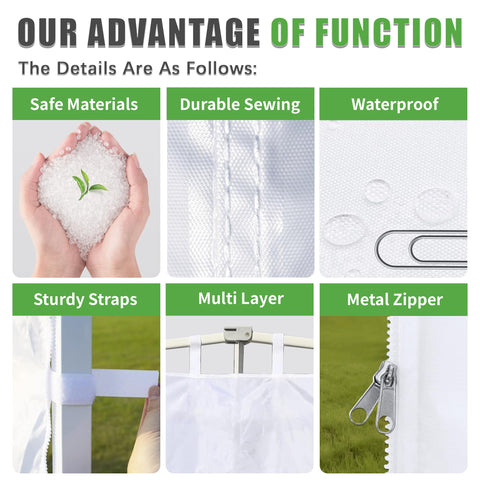 SCOMANAGE waterproof 300D polyester sidewall keeps rain out effectively.