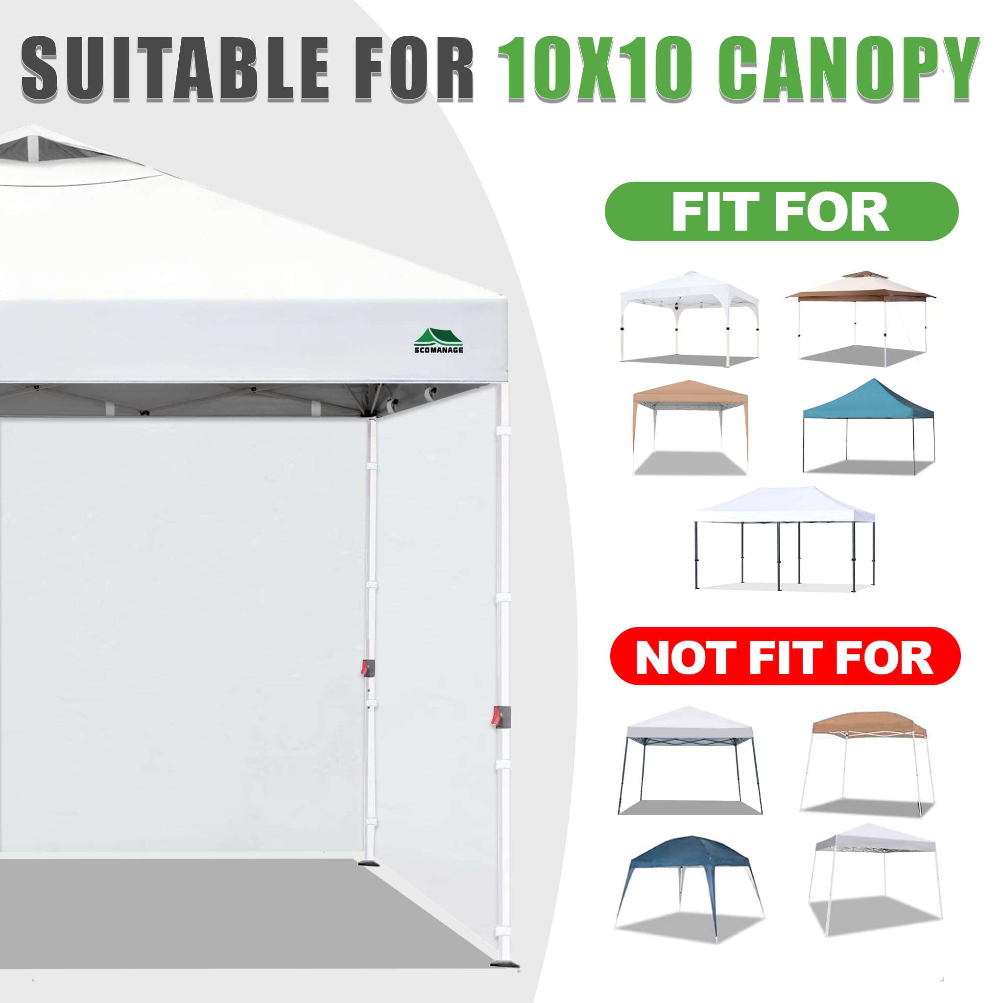 SCOMANAGE sidewall suited for USA outdoor events and street vending.