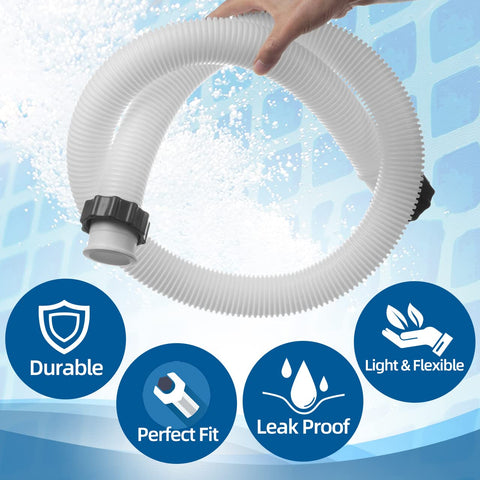 Sconva hose beside a sand filter illustrating easy replacement