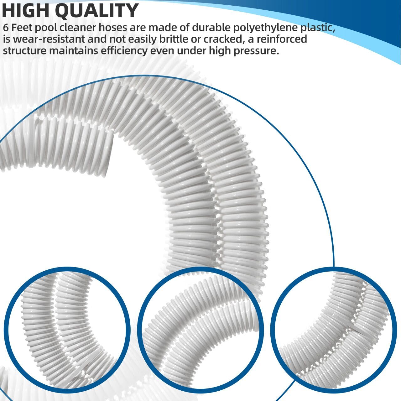Sconva 9-100-3102 6ft cuff-less hose installation showing easy, tool-free setup