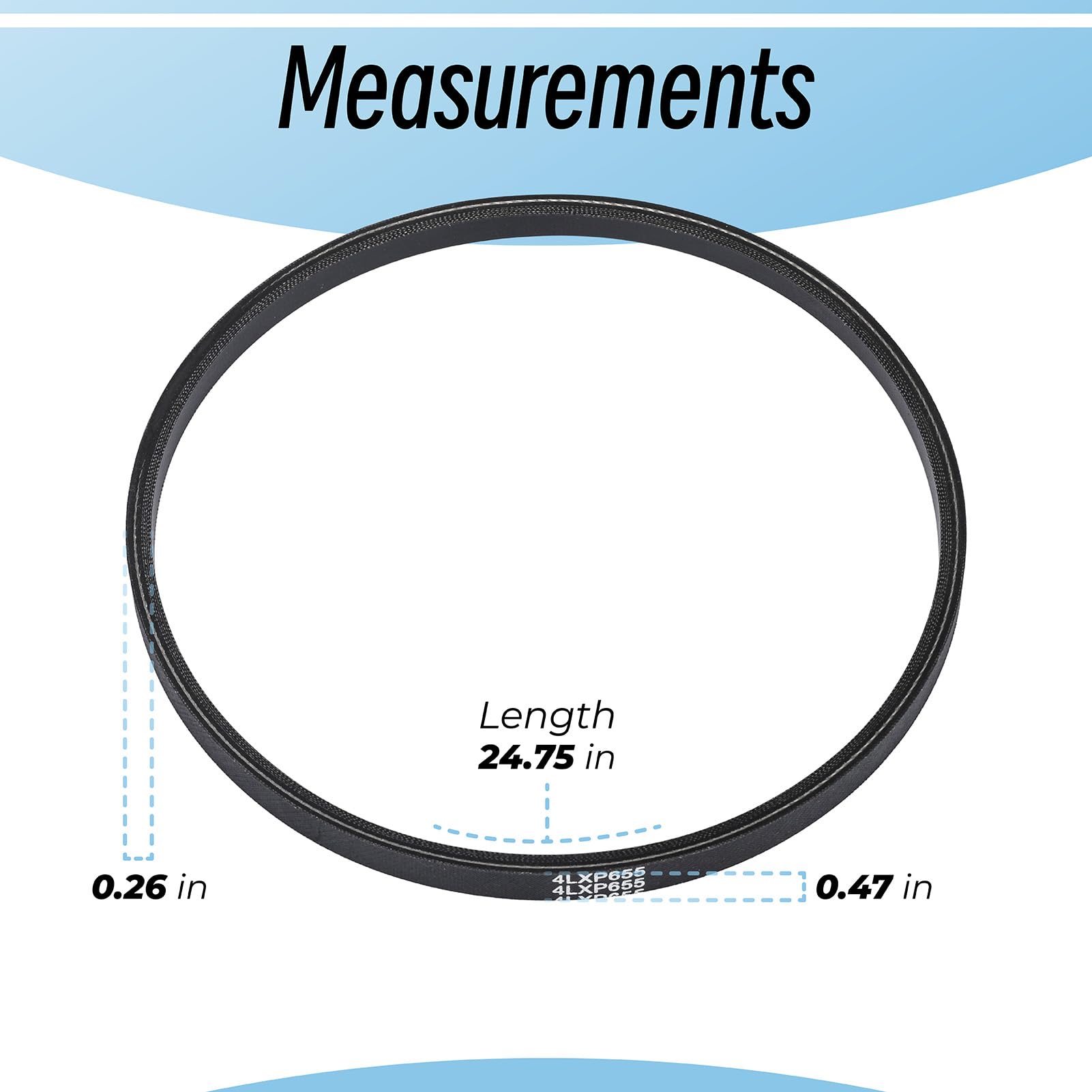 Sconva drive belt for PowerSmart DB7659H—helps maintain tension and consistent power transfer.