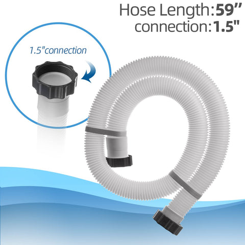 Sconva 1.5-inch hose end connection shows threaded seals for leak prevention.