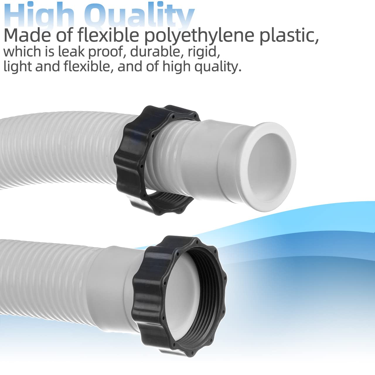 Sconva pool hose with easy-knob design for tool-free installation.