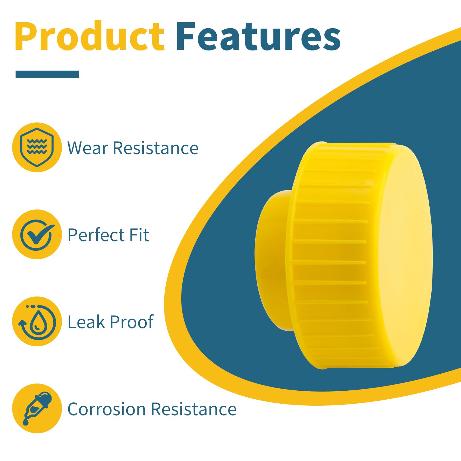 Sconva high-visibility yellow cap aids quick inspection during field maintenance.