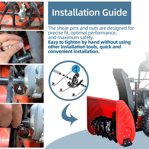 Sconva shear pin assembly demonstrates precise fit and quick replacement with a wrench.