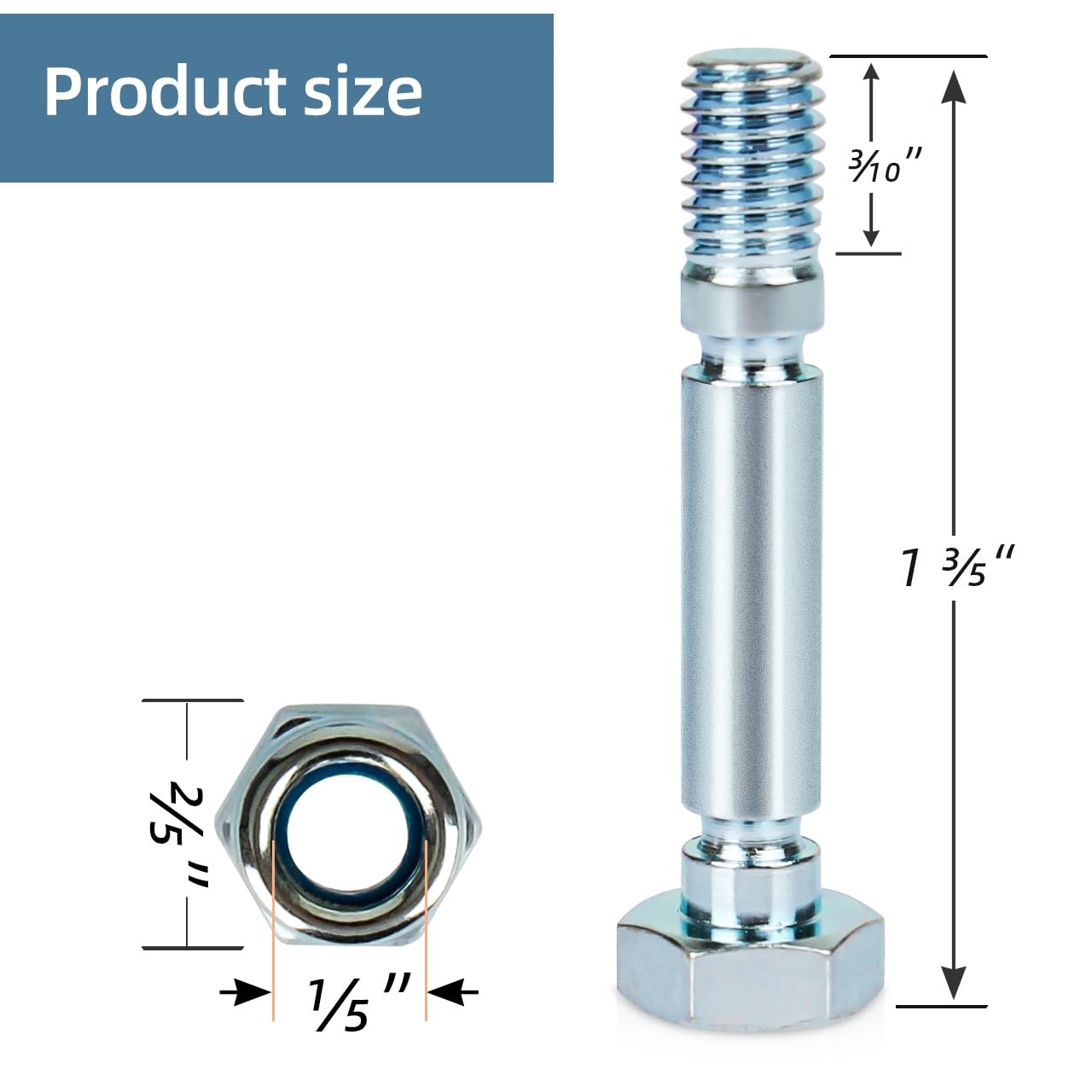 Sconva snow blower bolts close-up highlighting durable stainless steel.
