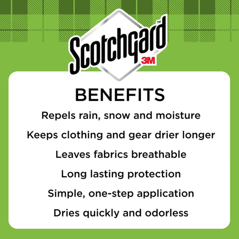 Scotchgard Water Shield on jacket demonstrates rain-ready protection for outdoor wear.