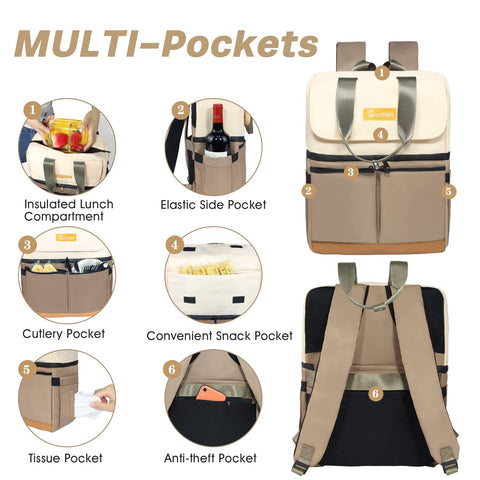 Scothen beach-friendly cooler with trolley sleeve eases travel.