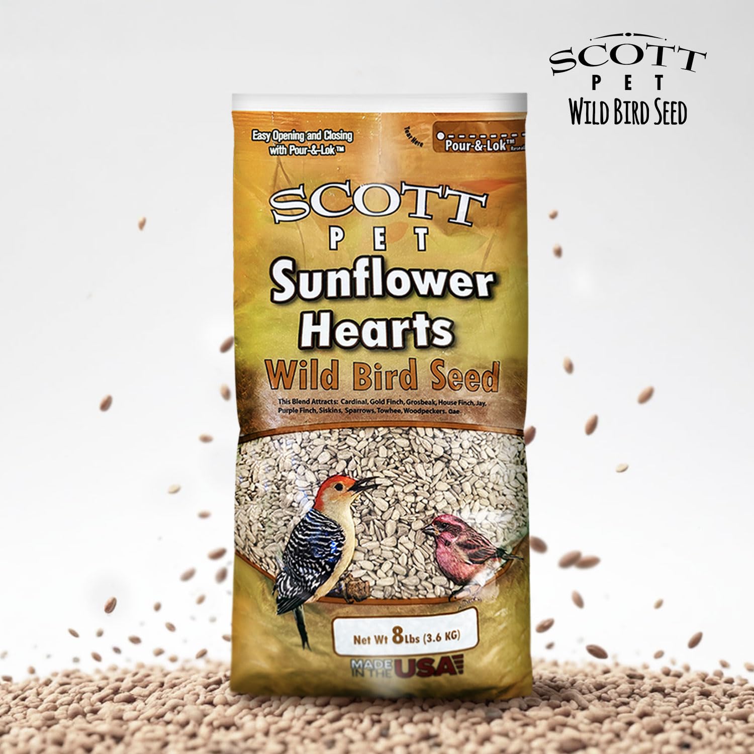 Scott Pet Wild Bird Seed is compatible with all feeder types