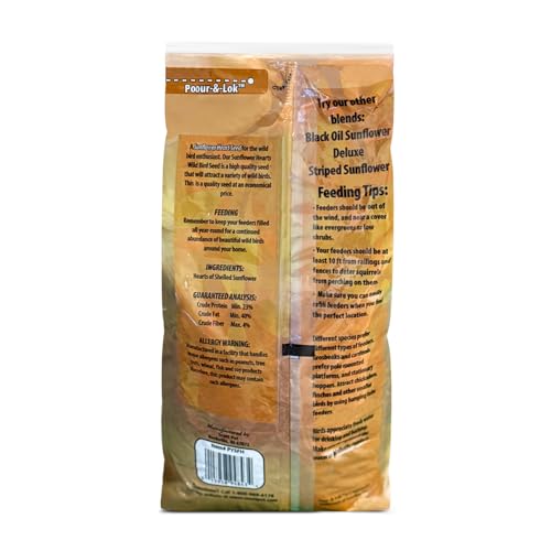 Scott Pet hull-free Sunflower Hearts seed reduces waste and supports energetic backyard birds