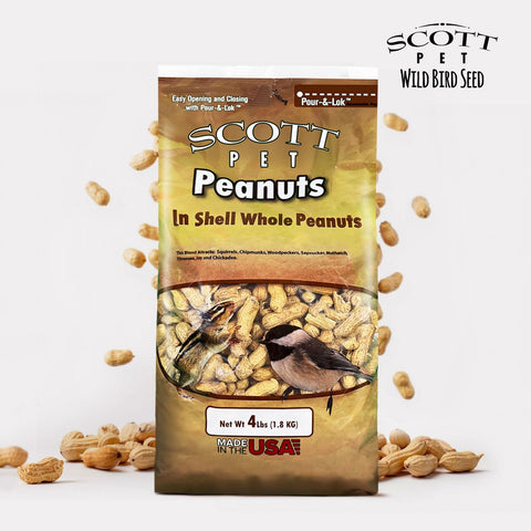 Scott Pet Wild Bird Seed Made in USA label emphasizing quality origin