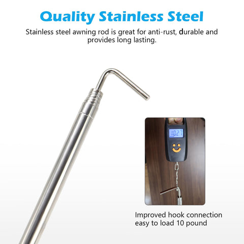 Scottchen PRO awning rod puller with comfortable rubber grip.