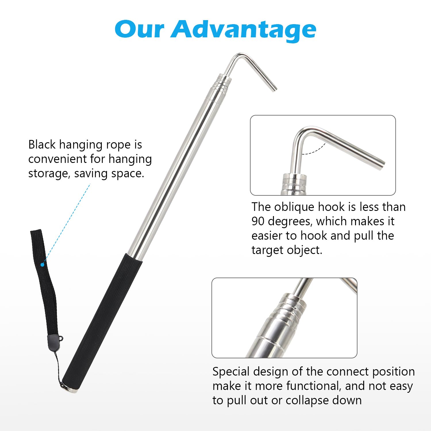 Scottchen PRO stainless steel rod resists rust on trips.