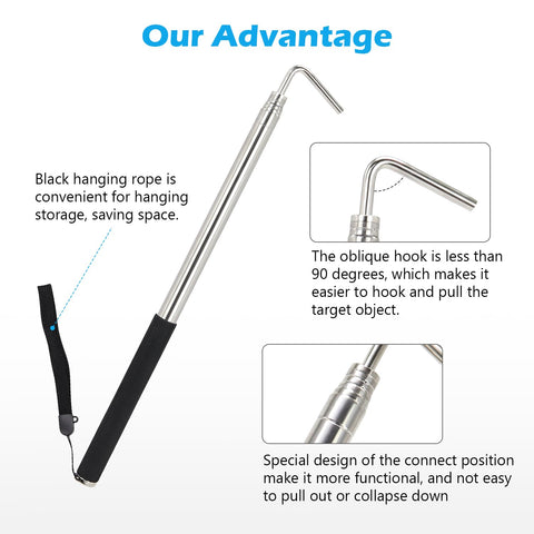 Scottchen PRO stainless steel rod resists rust on trips.