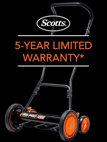 Scotts 18inch reel mower with 10inch wheels highlights easy maneuverability