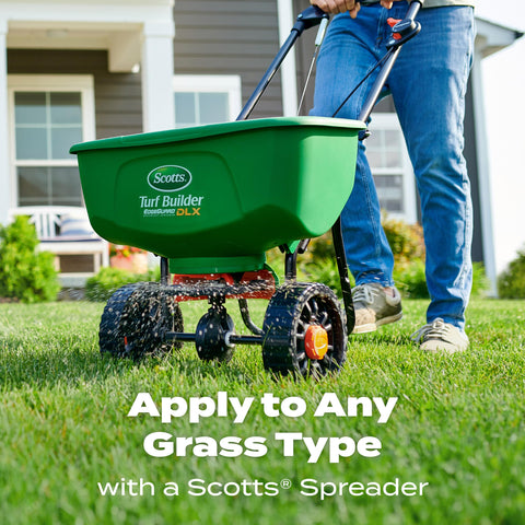 Scotts All-in-One Particles closeup illustrates uniform nutrient delivery for even growth.