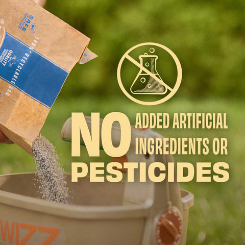 Scotts Clover Seed recyclable packaging for eco-friendly disposal.