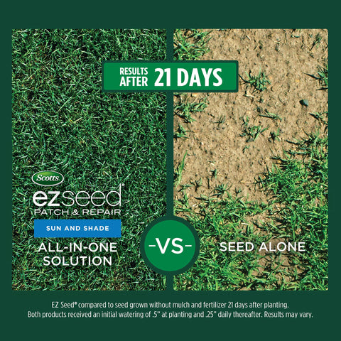 Scotts EZ Seed Patch & Repair promotes even seed spread for uniform growth.