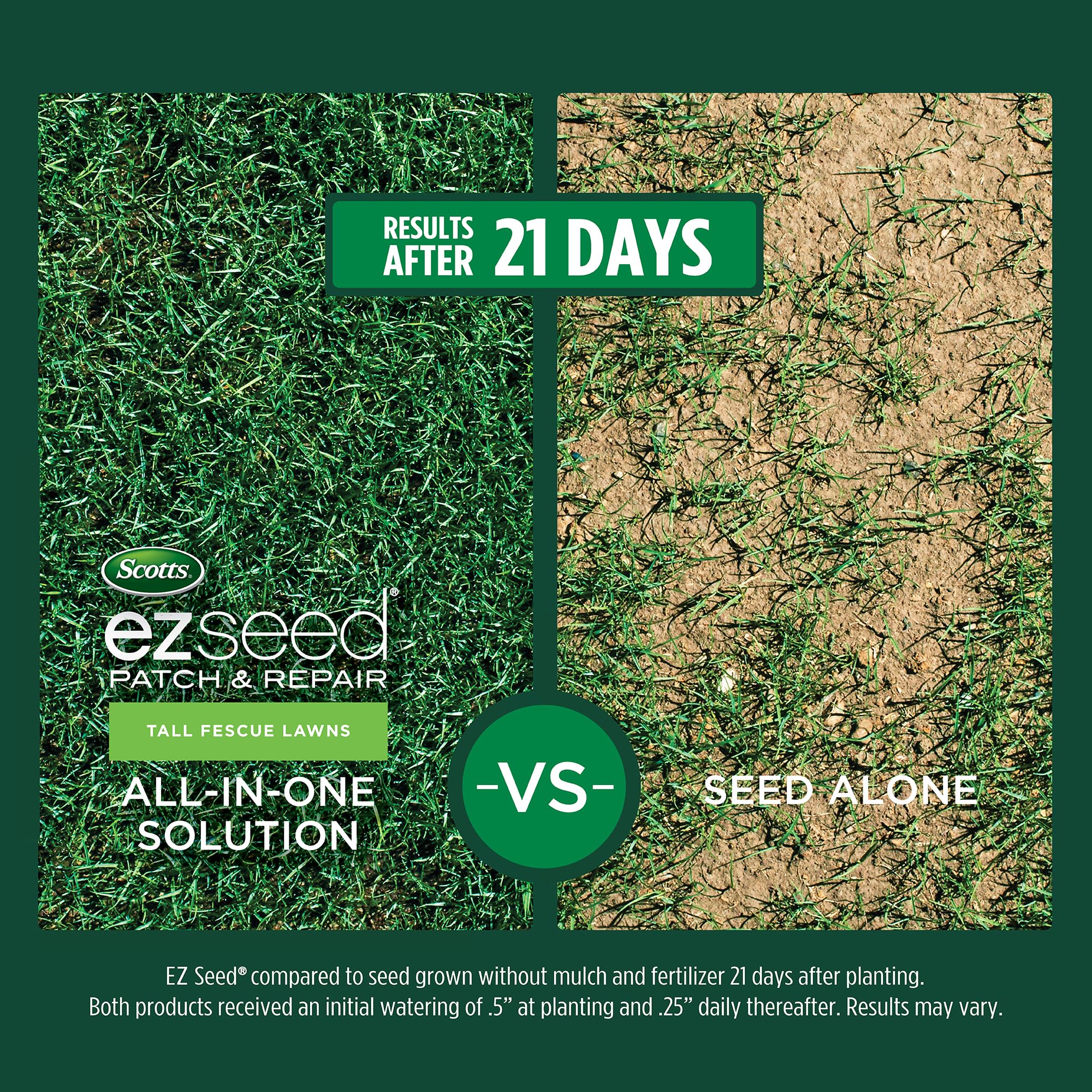 Scotts EZ Seed Patch & Repair mulch layer ready for seed germination.