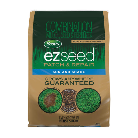 Scotts EZ Seed Patch & Repair bare spot ready for new grass growth.