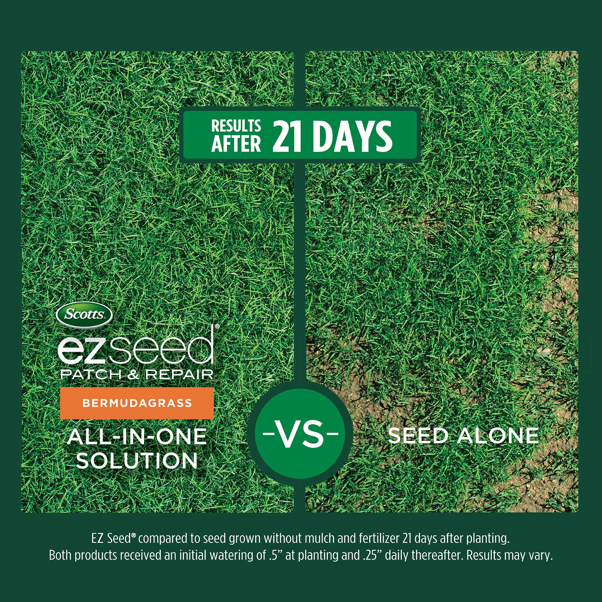 Scotts EZ Seed suitable for slopes and uneven ground.