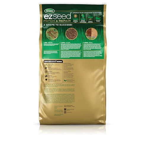 Scotts EZ Seed Patch & Repair Centipede Grass absorbent mulch surrounds seeds for faster establishment.