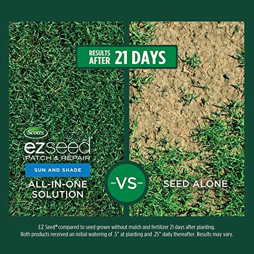 Scotts EZ Seed Patch & Repair fertilizer blend provides steady nutrients.
