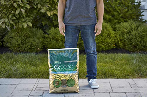 Scotts EZ Seed Patch & Repair mulch around seeds boosts moisture retention.