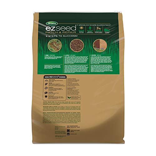 Scotts EZ Seed Patch & Repair sun area shows even seed distribution for uniform growth.
