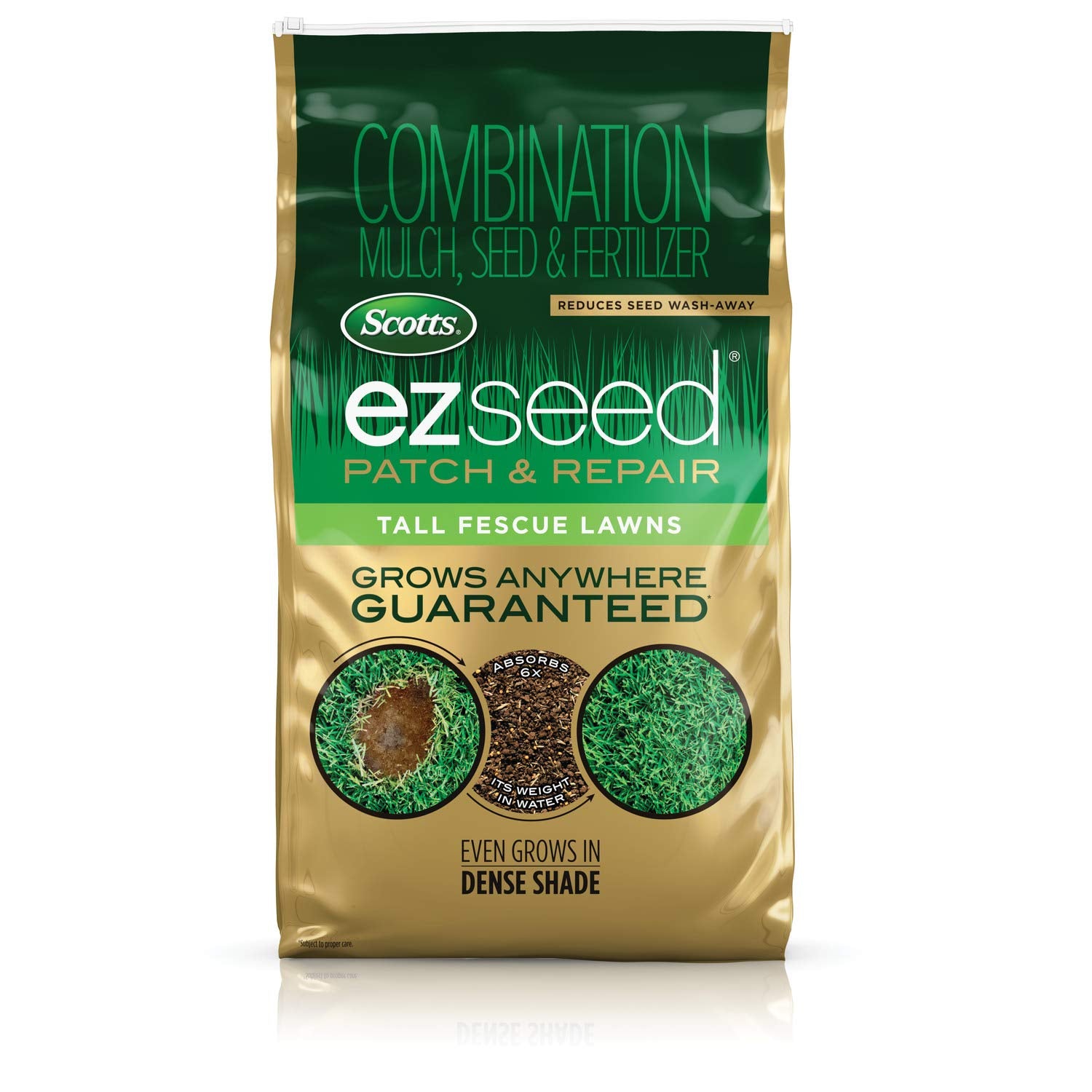 Scotts EZ Seed Patch and Repair bag with tall fescue for bare spots.
