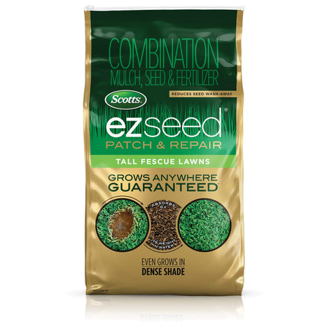 Scotts EZ Seed Patch and Repair bag with tall fescue for bare spots.
