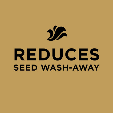 Scotts EZ Seed Patch & Repair tackifier reduces seed wash-away during watering.