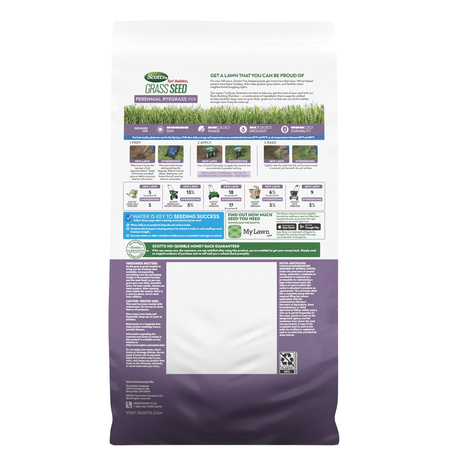 Scotts grass seed germination-boost demonstrates even sprouting and faster turf establishment.