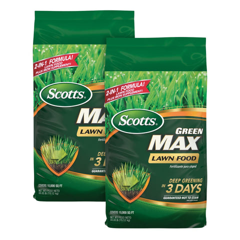Scotts Green Max lawn food bag front ready for spring application