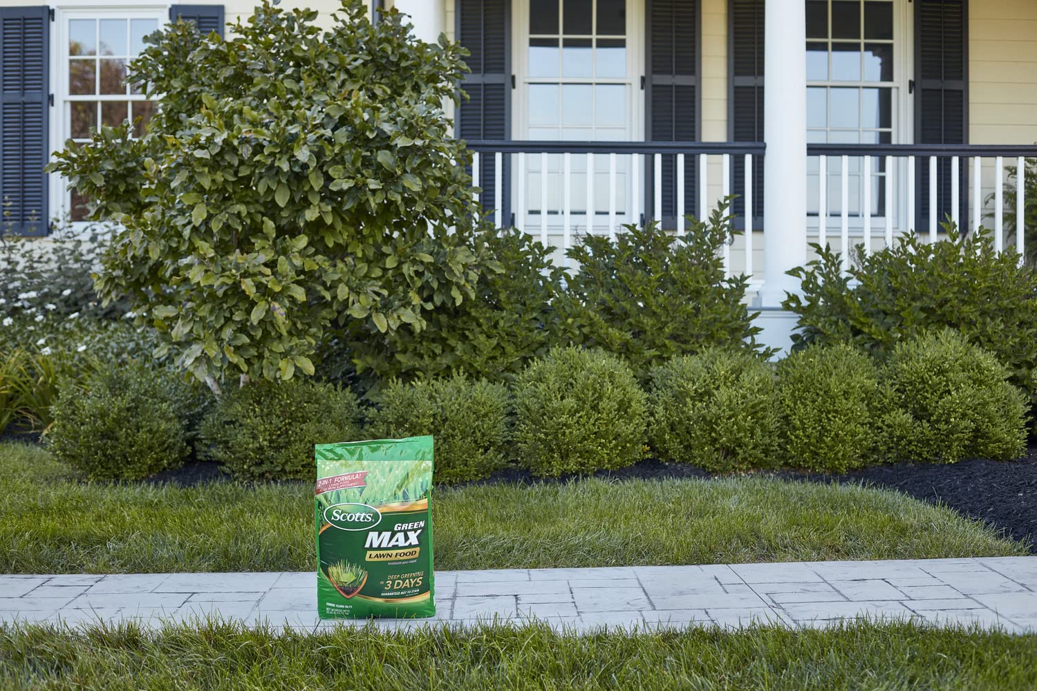 Iron content label shows 5 percent iron for deeper greening