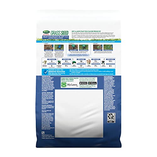 Scotts Turf Builder Heat-Tolerant Blue Mix best sown in spring or fall.