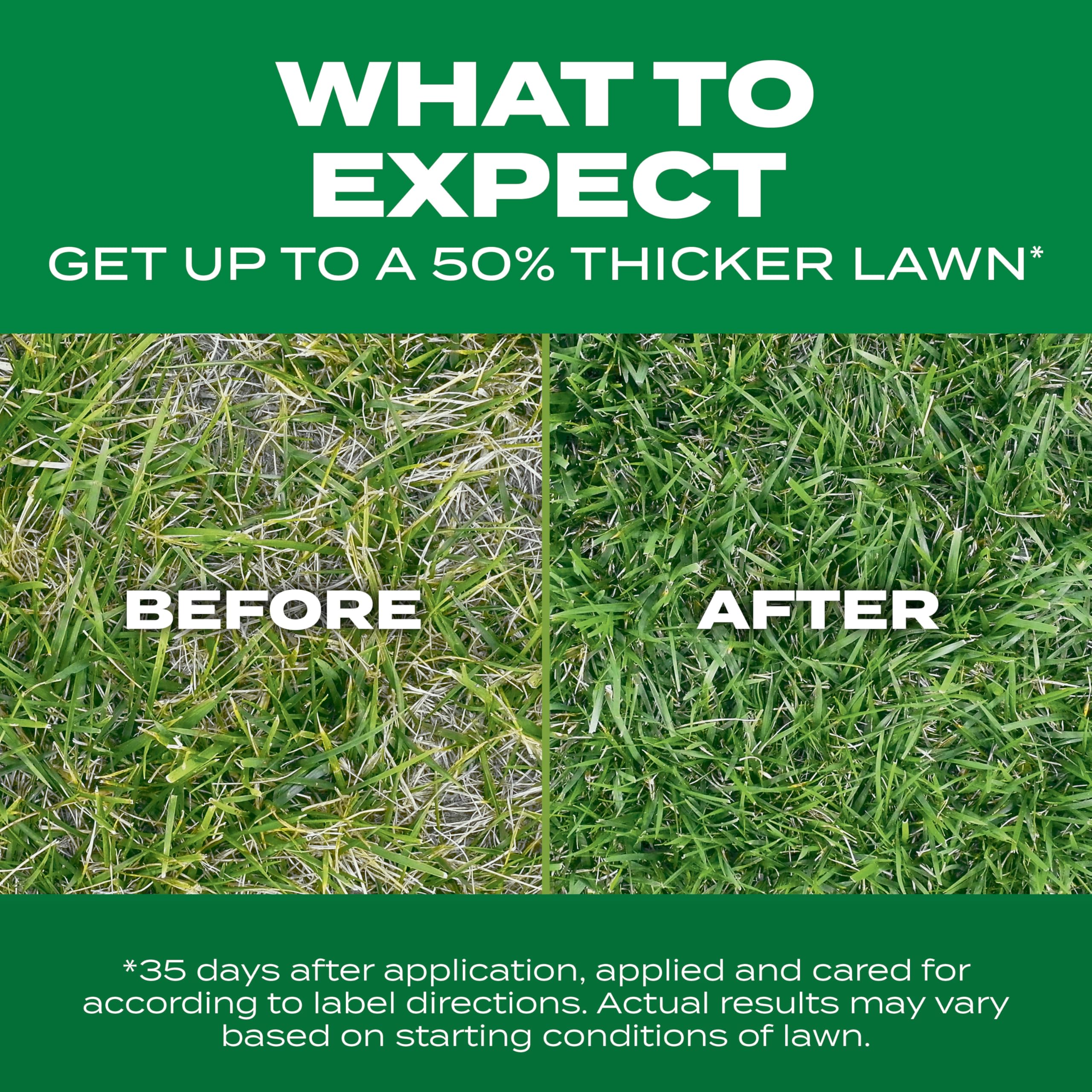 Scotts Lawn Spreader Application shows precise, even seed distribution.